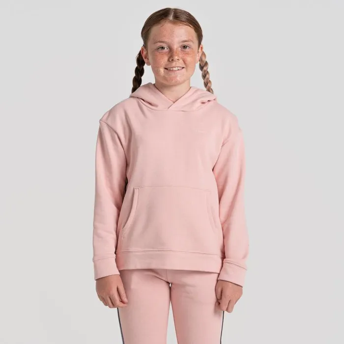 Kids Long Sleeve Craghoppers Kid039s NosiLife Baylor Hooded Top Pink Clay