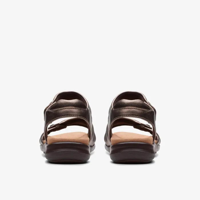 Kitly Ave Bronze Leather Women Clarks Sandals and Flip Flops