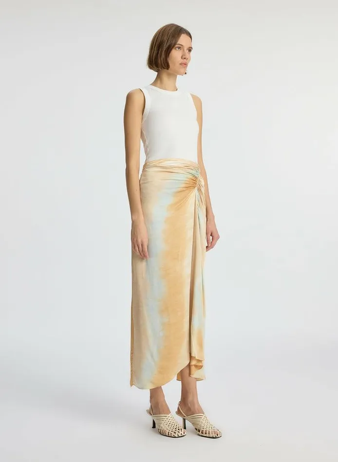 Knitwear Women ALC Grace Satin Midi Skirt Blue Knitwear Women ALC Grace Satin Midi Skirt Blue