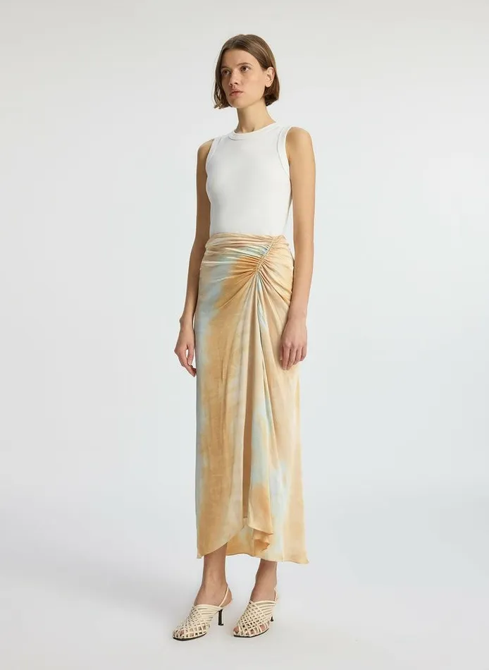 Knitwear Women ALC Grace Satin Midi Skirt Blue Knitwear Women ALC Grace Satin Midi Skirt Blue