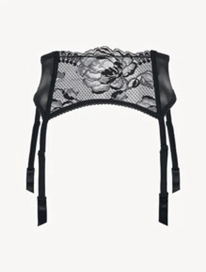 Lace Suspender Belt In Black Lingerie La Perla Garter Belts