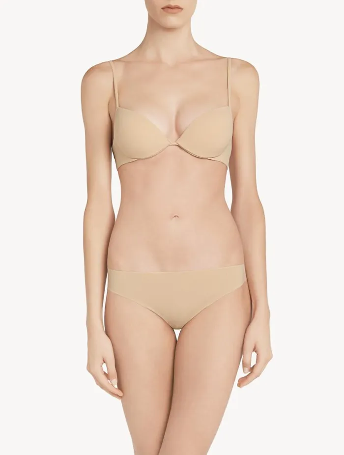Lattecoloured Underwired Padded Pushup Bra Lingerie La Perla Padded