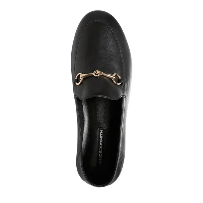 Loafers Women Windsor Smith DANI BLACK LEATHER LOAFERS Loafers Women Windsor Smith DANI BLACK LEATHER LOAFERS