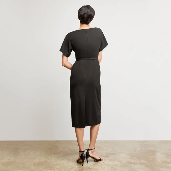 M M LaFleur The Meredith Executive Dress 8211 Washable Wool Twill Black Women Suiting