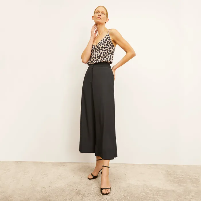 M M LaFleur The Zhou Culotte 8211 Eco Heavy Soft Wave Black Women Pants
