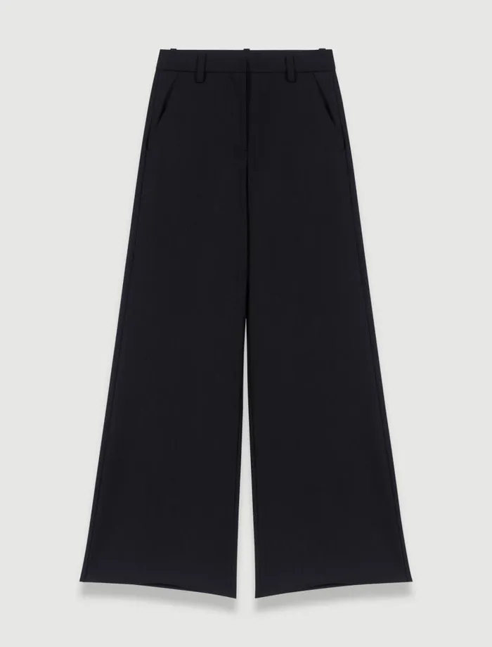 Maje Pants and Jeans Womens Flared Trousers Black