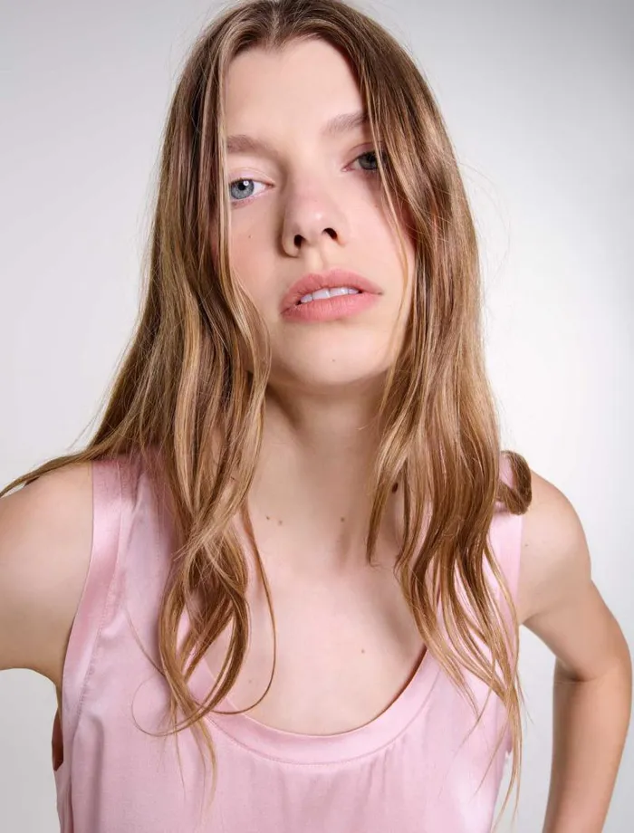 Maje Tops and Shirts Womens Silk Tank Top Pale Pink