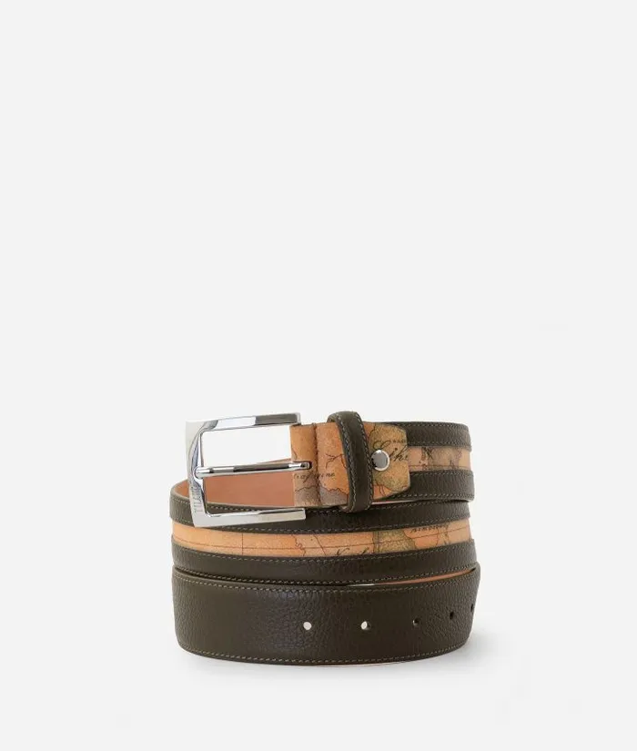 Man Belts Alviero Martini Beta Leather Belt Military Green