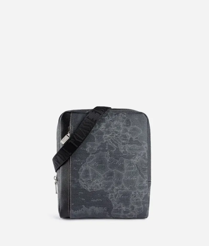 Man Crossbody and Messenger Bags Alviero Martini Geo Black Crossbody Bag With Ribbon Strap Man Crossbody and Messenger Bags Alviero Martini Geo Black Crossbody Bag With Ribbon Strap