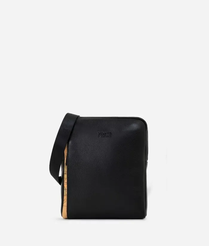 Man Crossbody and Messenger Bags Alviero Martini Geo Classic Black Leather Shoulder Strap Man Crossbody and Messenger Bags Alviero Martini Geo Classic Black Leather Shoulder Strap