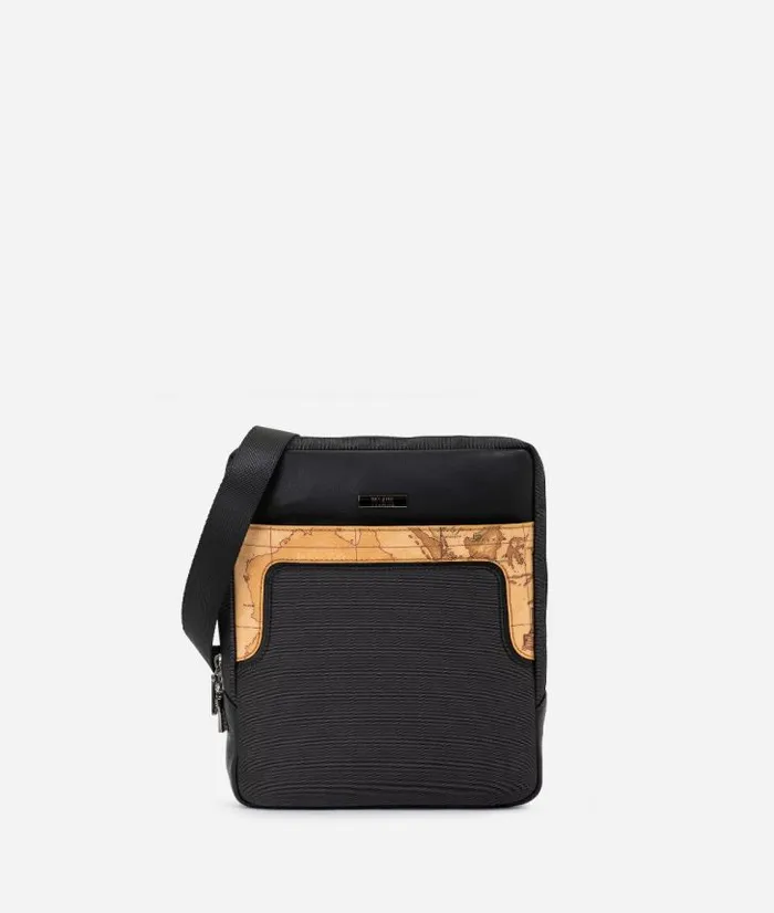 Man Crossbody and Messenger Bags Alviero Martini Geo Classic Shoulder Bag Reporter Media Black Man Crossbody and Messenger Bags Alviero Martini Geo Classic Shoulder Bag Reporter Media Black
