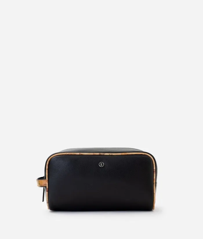 Man Pouches and Toiletry Bags Alviero Martini Leather Pouche With Geo Classic Print Details Black Man Pouches and Toiletry Bags Alviero Martini Leather Pouche With Geo Classic Print Details Black