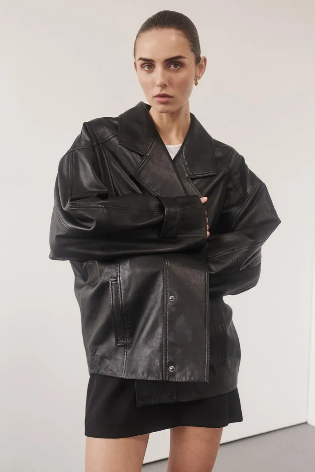 MARGOT BLACK LEATHER JACKET Women DISSH The Gift Shop
