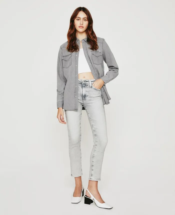 Mari Crop Vp Avalanche Women AG Jeans Denim