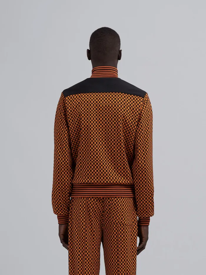 Marni Check Jacquard Jersey Jacket Alkekengi Mens Sweatshirts and Tshirts Marni Check Jacquard Jersey Jacket Alkekengi Mens Sweatshirts and Tshirts