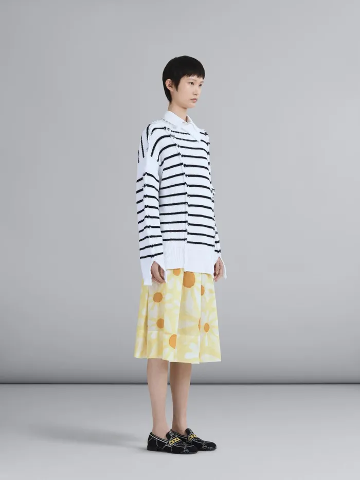 Marni Euphoria Print Cotton Voile Skirt Citrine Womens Skirts Marni Euphoria Print Cotton Voile Skirt Citrine Womens Skirts
