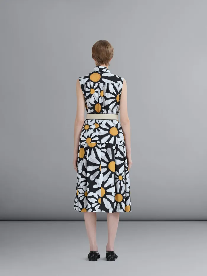 Marni Euphoria Print Poplin Balloon Skirt Black Womens Skirts