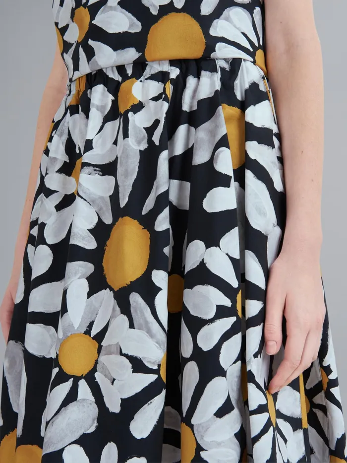 Marni Euphoria Print Poplin Balloon Skirt Black Womens Skirts