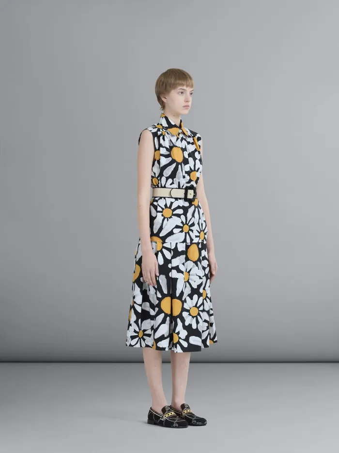 Marni Euphoria Print Poplin Balloon Skirt Black Womens Skirts