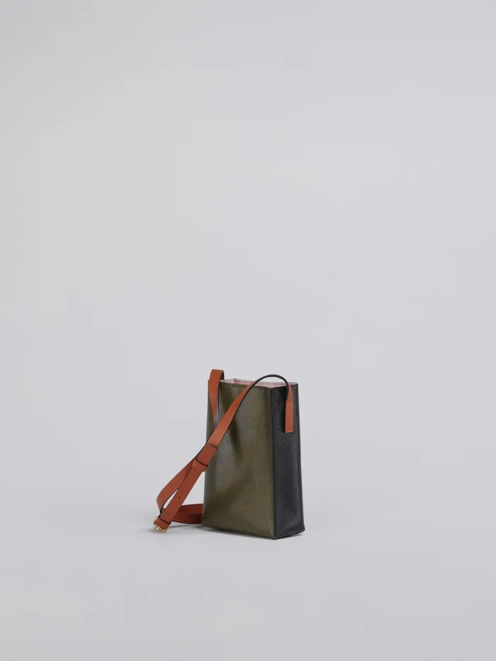 Marni Museo Soft Nano Bag In And Green Leather Black Womens Crossbody Bags Marni Museo Soft Nano Bag In And Green Leather Black Womens Crossbody Bags