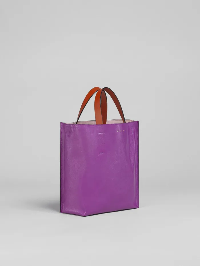 Marni Museo Soft Small Bag In Fuchsia And Green Leather Orchid Womens Shopping Bags Marni Museo Soft Small Bag In Fuchsia And Green Leather Orchid Womens Shopping Bags