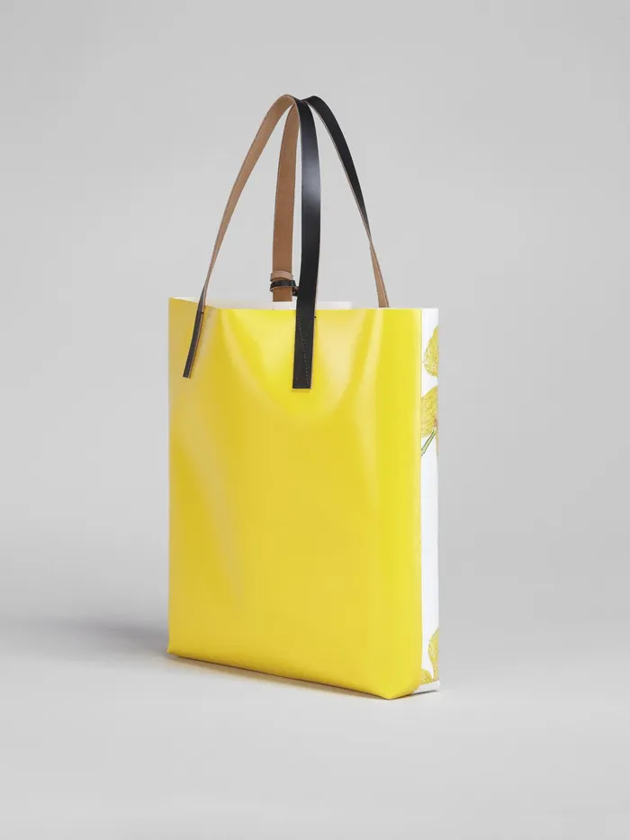 Marni Orchids Print Yellow Shopping Bag Maize Womens Shopping Bags Marni Orchids Print Yellow Shopping Bag Maize Womens Shopping Bags
