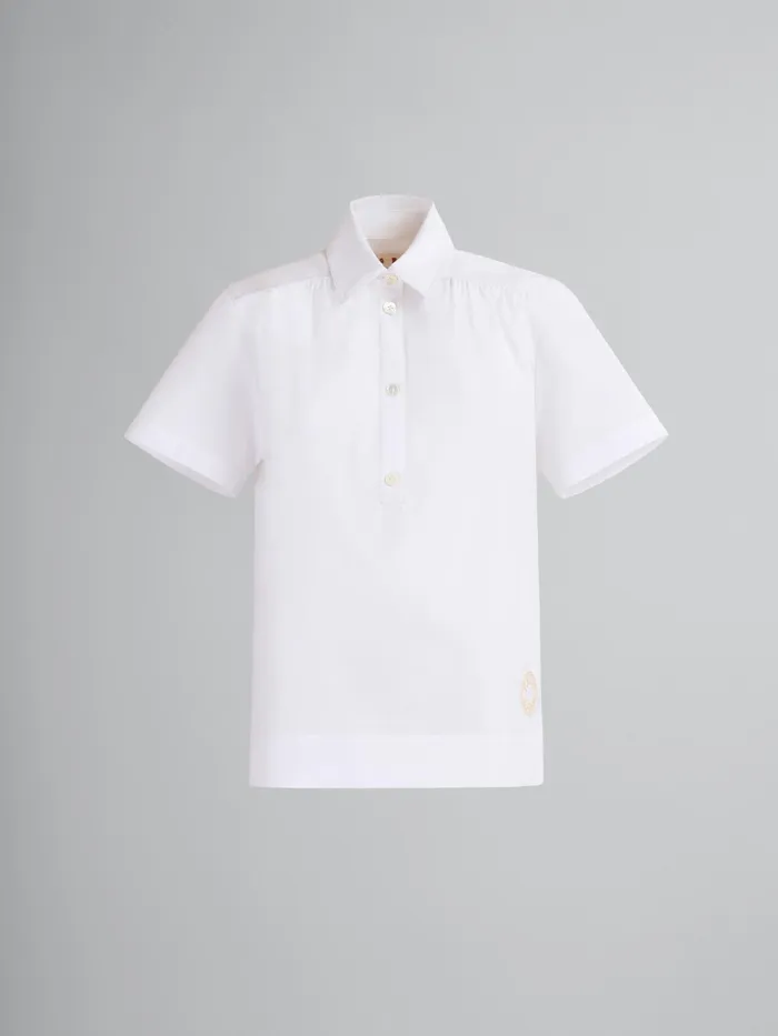 Marni Poplin Shirt Lily White Womens Tops and Shirts