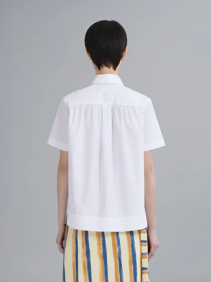 Marni Poplin Shirt Lily White Womens Tops and Shirts Marni Poplin Shirt Lily White Womens Tops and Shirts