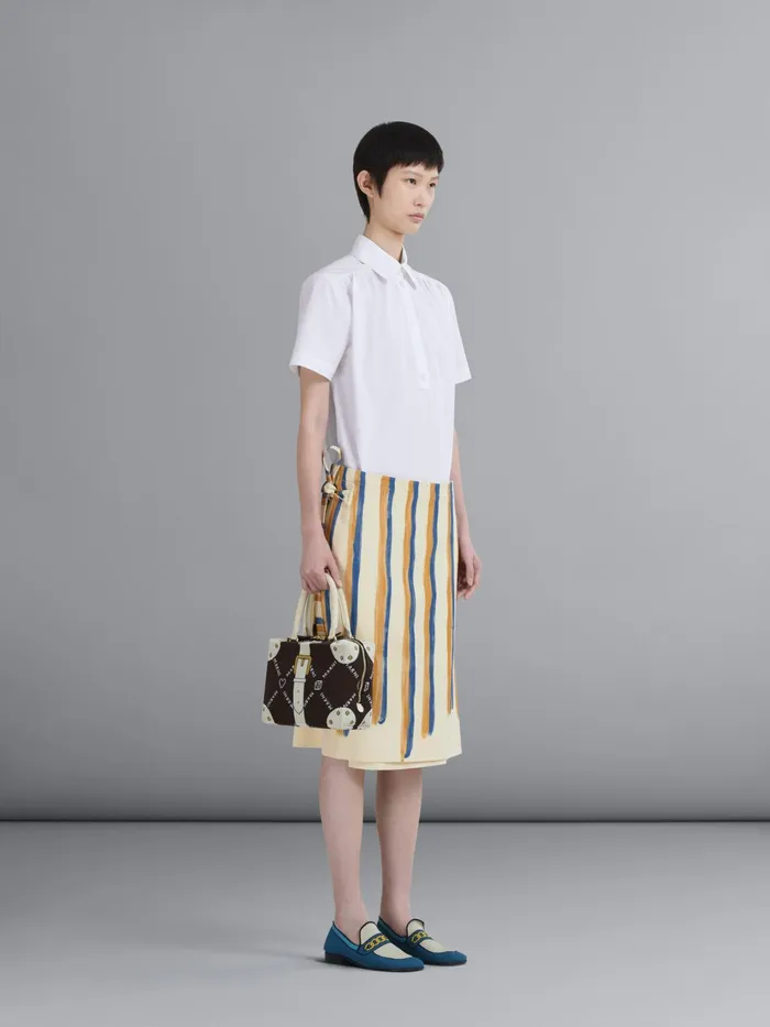 Marni Poplin Shirt Lily White Womens Tops and Shirts Marni Poplin Shirt Lily White Womens Tops and Shirts