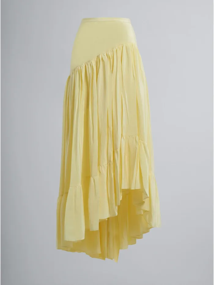 Marni Silk Crepe Skirt Ivory Womens Skirts