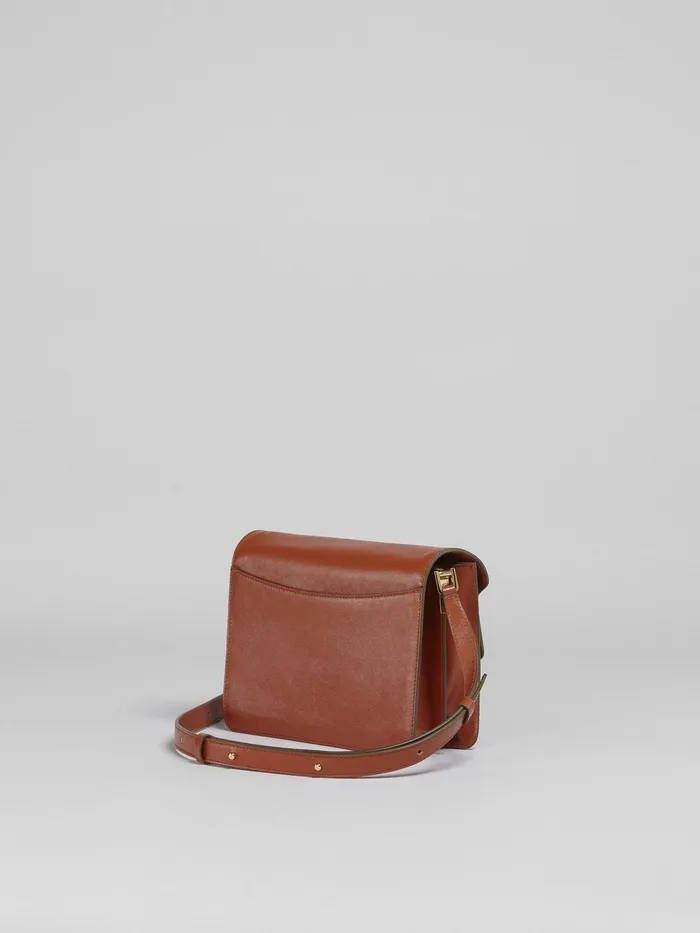 Marni Trunk Soft Medium Bag In Brown Leather Rust Womens Crossbody Bags Marni Trunk Soft Medium Bag In Brown Leather Rust Womens Crossbody Bags
