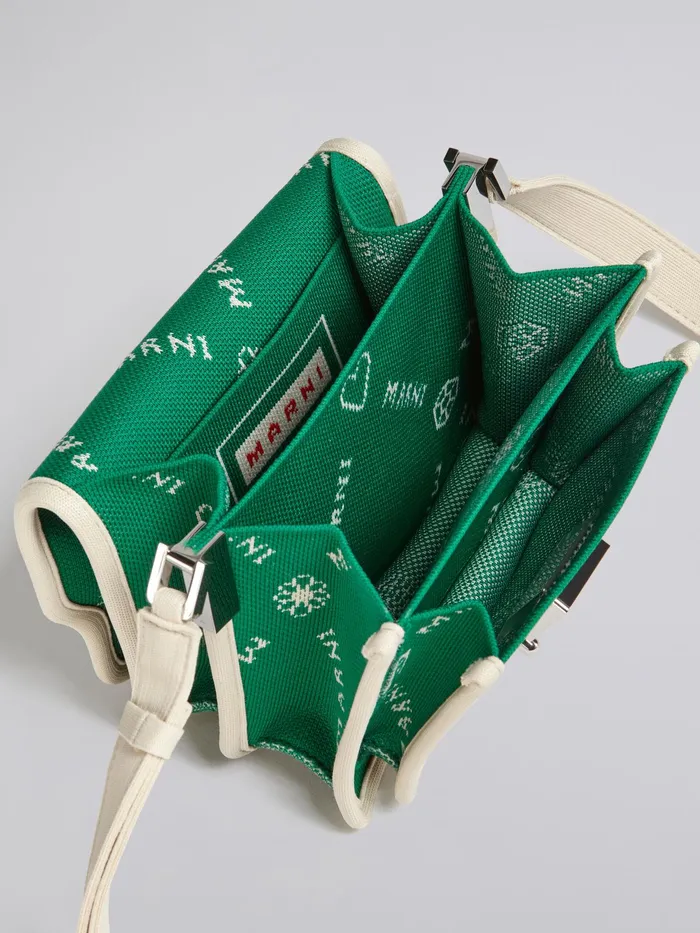 Marni Trunk Soft Mini Bag In Green Gram Jacquard Sea Green Womens Handbags Marni Trunk Soft Mini Bag In Green Gram Jacquard Sea Green Womens Handbags