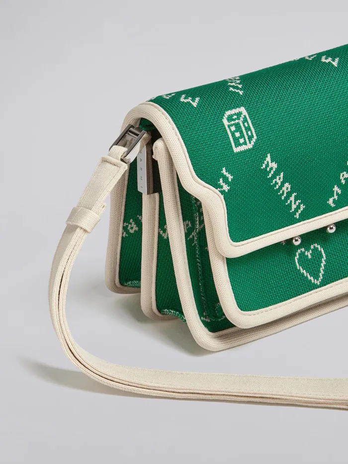 Marni Trunk Soft Mini Bag In Green Gram Jacquard Sea Green Womens Handbags Marni Trunk Soft Mini Bag In Green Gram Jacquard Sea Green Womens Handbags
