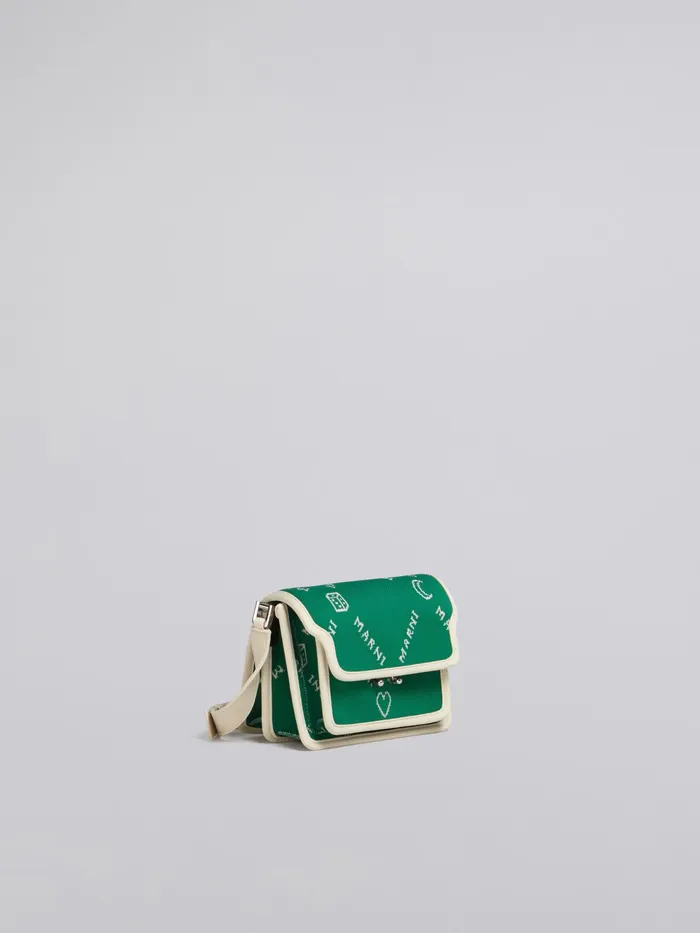 Marni Trunk Soft Mini Bag In Green Gram Jacquard Sea Green Womens Handbags Marni Trunk Soft Mini Bag In Green Gram Jacquard Sea Green Womens Handbags