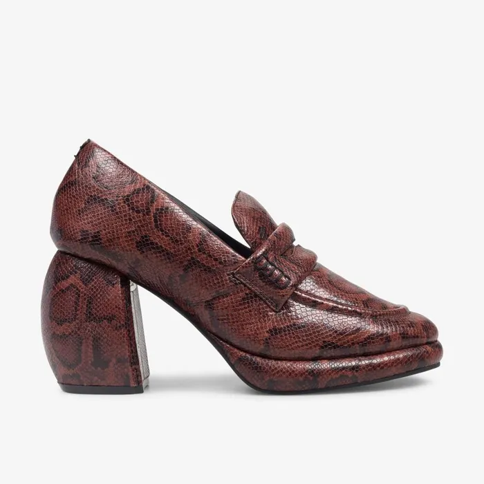 Martine Rose Womens Loafer 1 Brown Snake Women Clarks Loafers and Oxfords