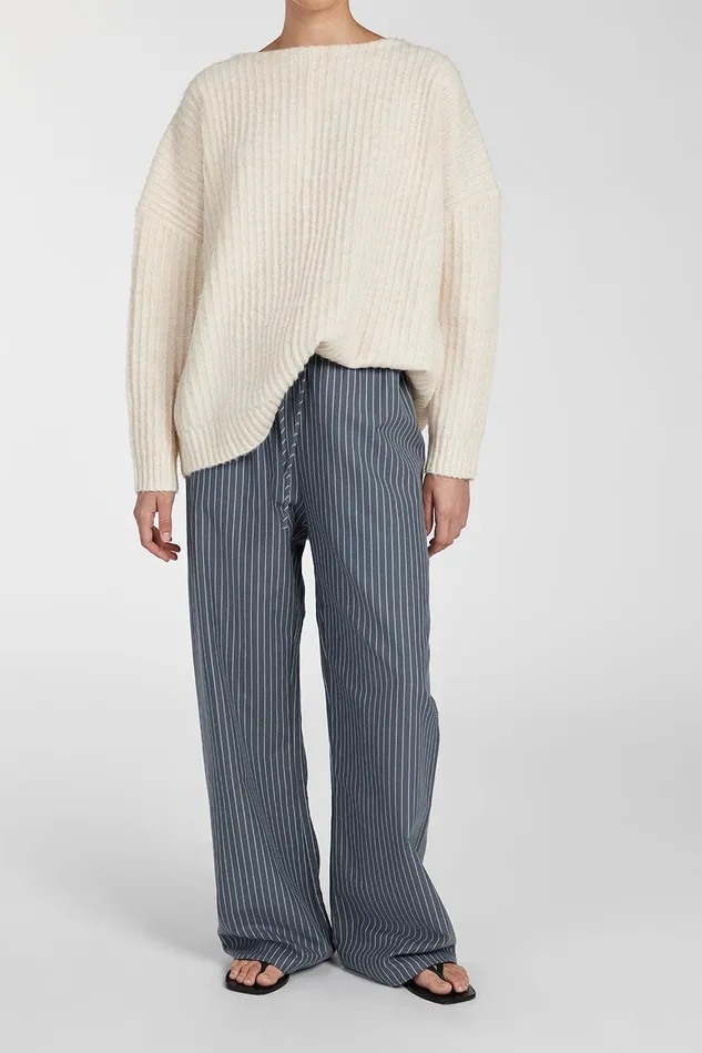 MASON SLATE STRIPE DRAWSTRING PANT Women DISSH Pants