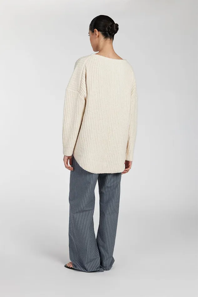 MASON SLATE STRIPE DRAWSTRING PANT Women DISSH Pants