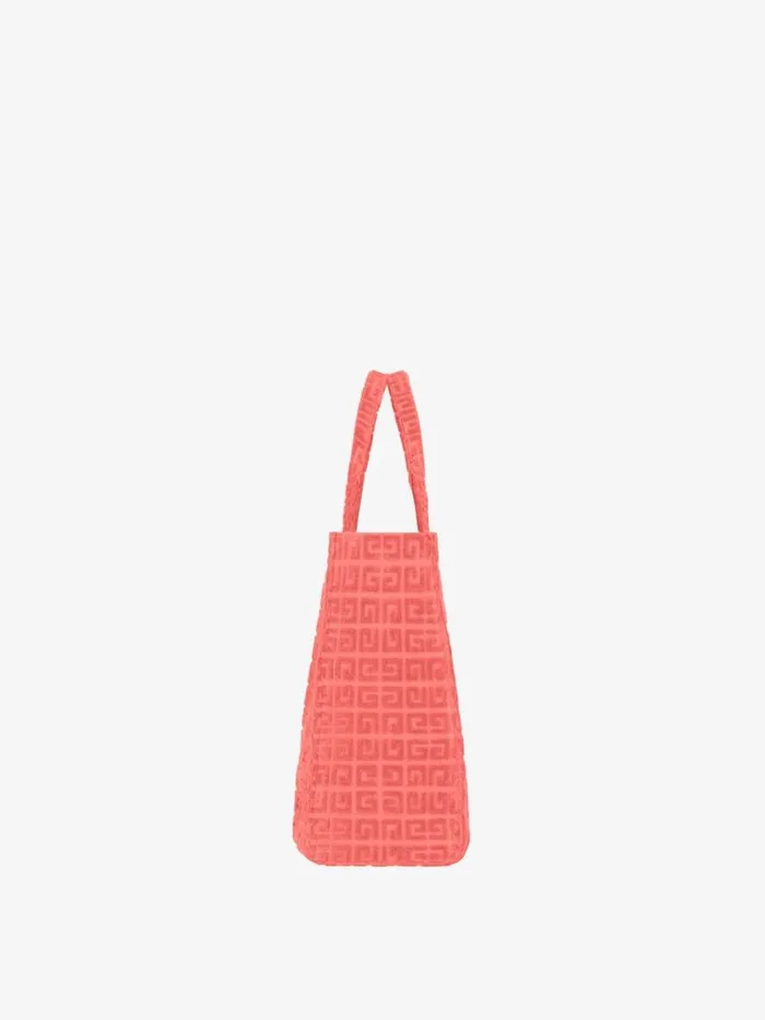 Medium GTote Bag In 4g Cotton Towelling Coral Women Givenchy Shoulder Bags
