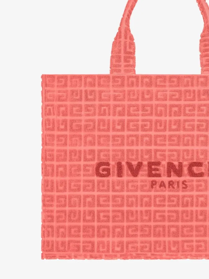 Medium GTote Bag In 4g Cotton Towelling Coral Women Givenchy Shoulder Bags