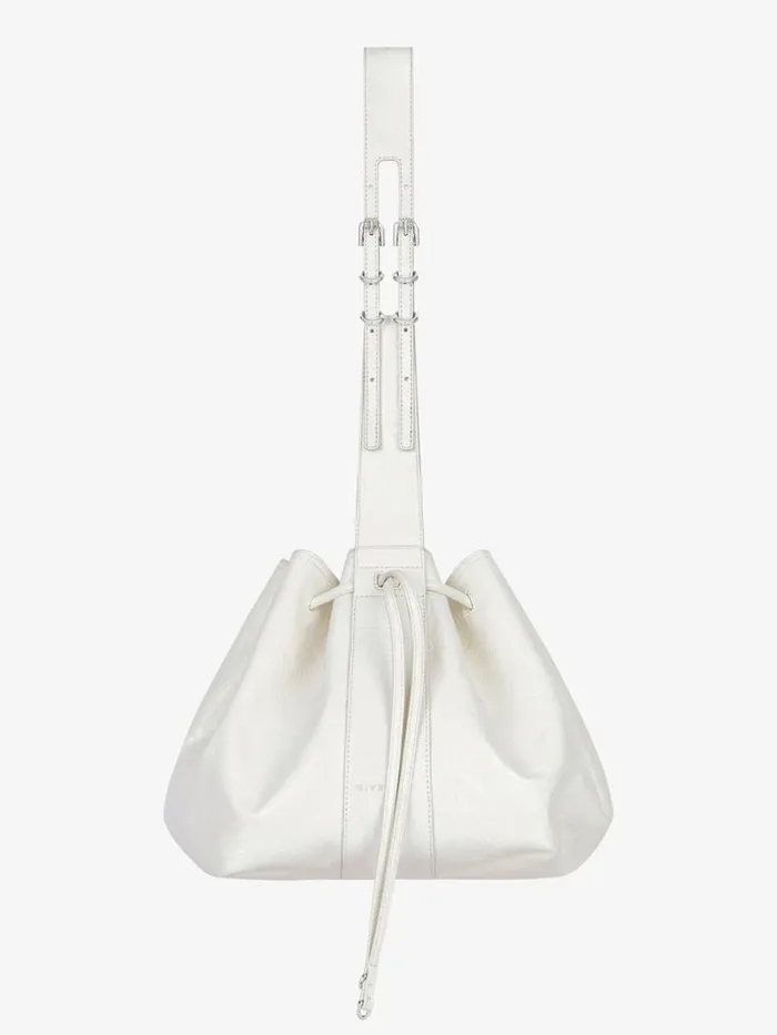 Medium Pumpkin Bag In Crackled Leather Ivory Women Givenchy Shoulder Bags