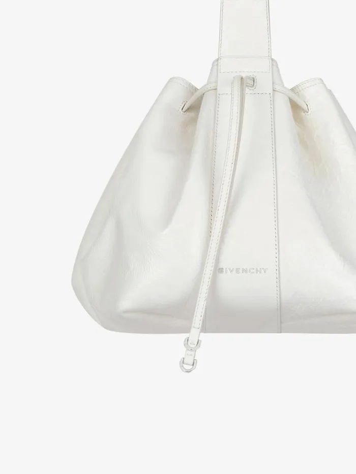Medium Pumpkin Bag In Crackled Leather Ivory Women Givenchy Shoulder Bags
