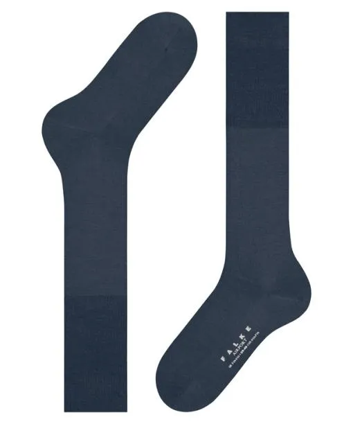Men Airport Men Kneehigh Socks Dark Blue Mel FALKE Knee High Socks