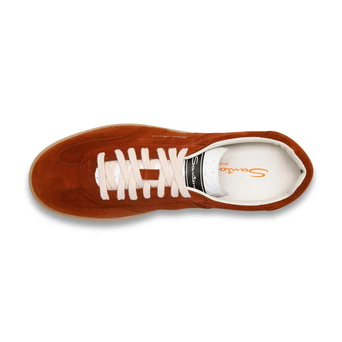 Men Brown Suede Dbs Oly Sneaker Santoni Sneakers