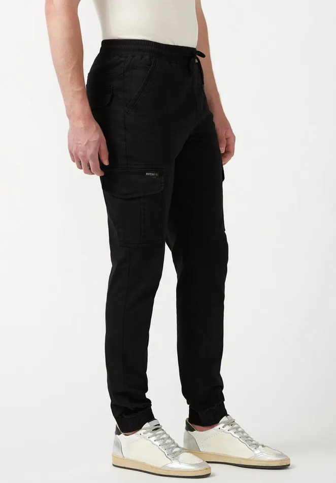 Men Cargo Tom Black Men039s Jogger Pants Black Buffalo David Bitton Pants