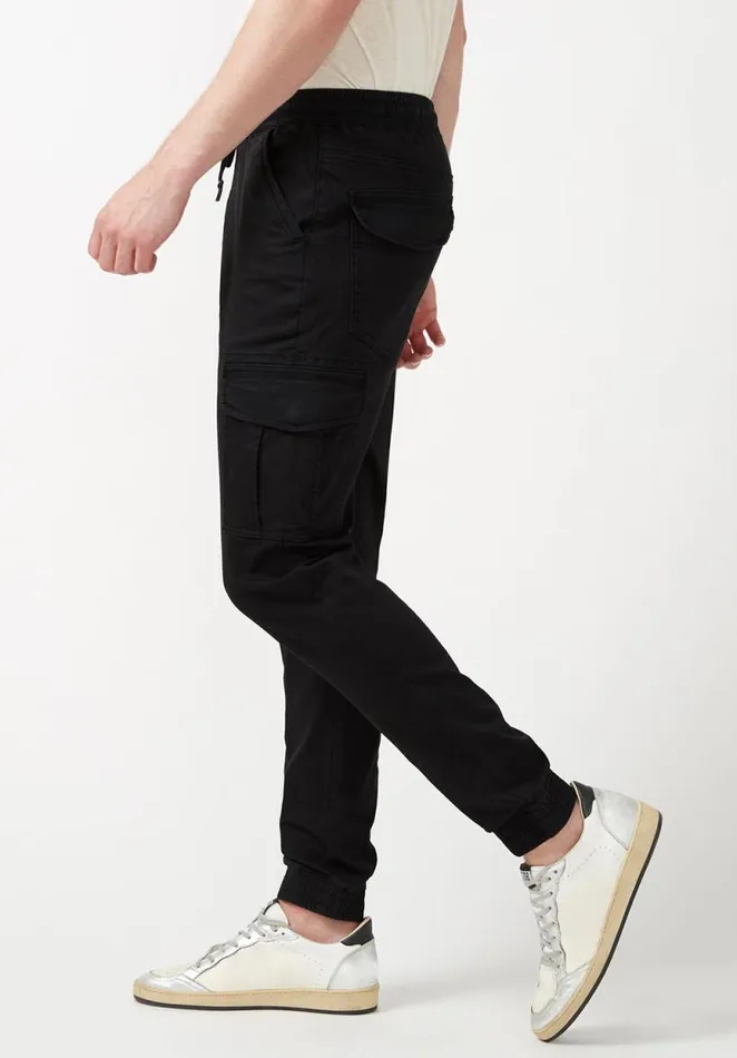 Men Cargo Tom Black Men039s Jogger Pants Black Buffalo David Bitton Pants