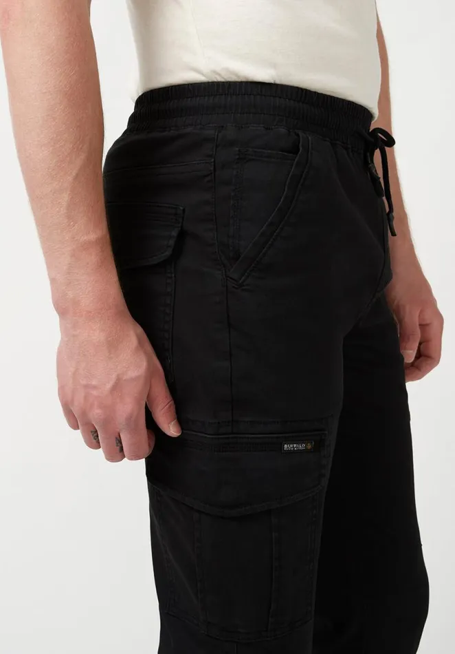 Men Cargo Tom Black Men039s Jogger Pants Black Buffalo David Bitton Pants