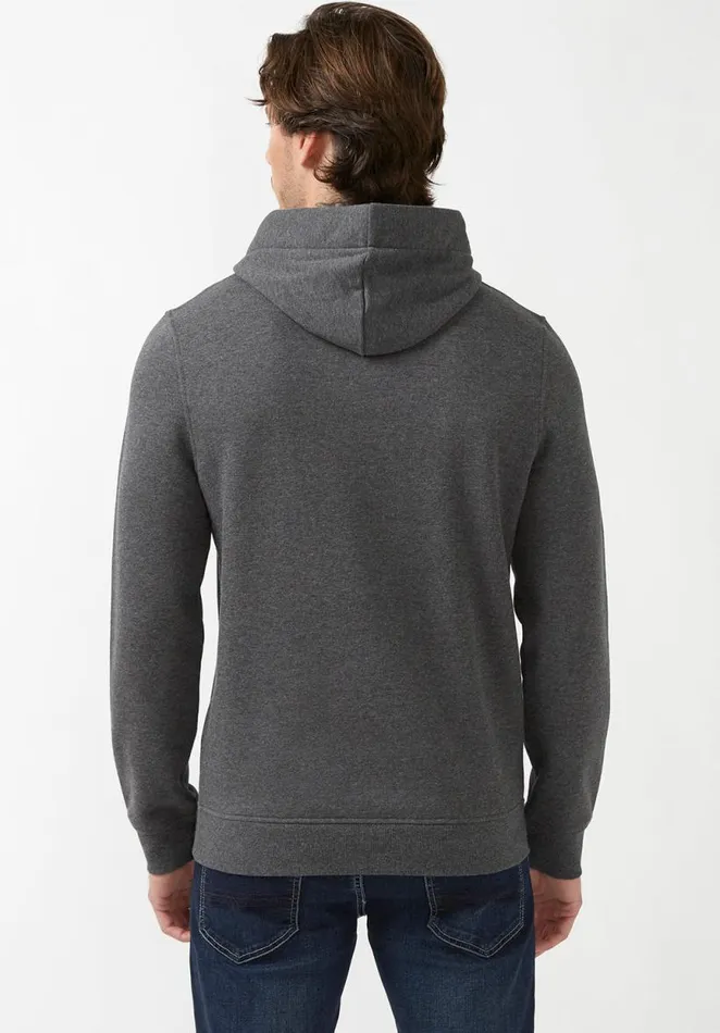 Men Fadol Heather Charcoal Men039s Fleece Hoodie Heather Charcoal Buffalo David Bitton Sweatshirts and Hoodies