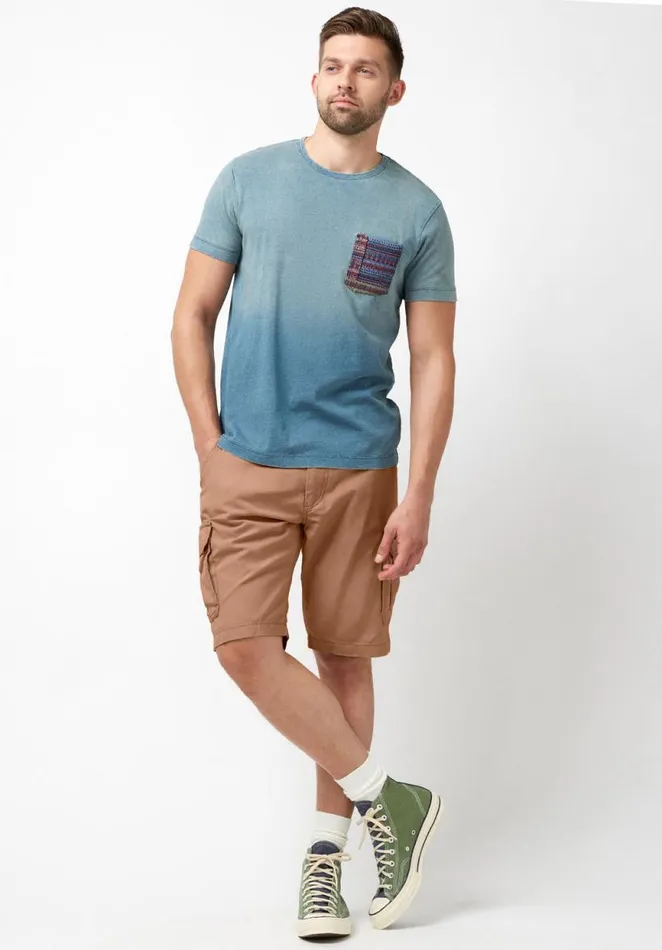 Men Hormoz Cotton Mirage Blue Cargo Shorts Mirage Buffalo David Bitton Shorts