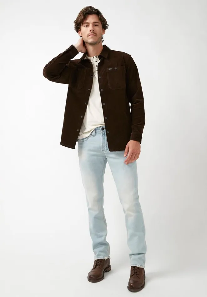 Men Jafar Chocolate Men039s Shirt Jacket Chocolate Buffalo David Bitton Jackets