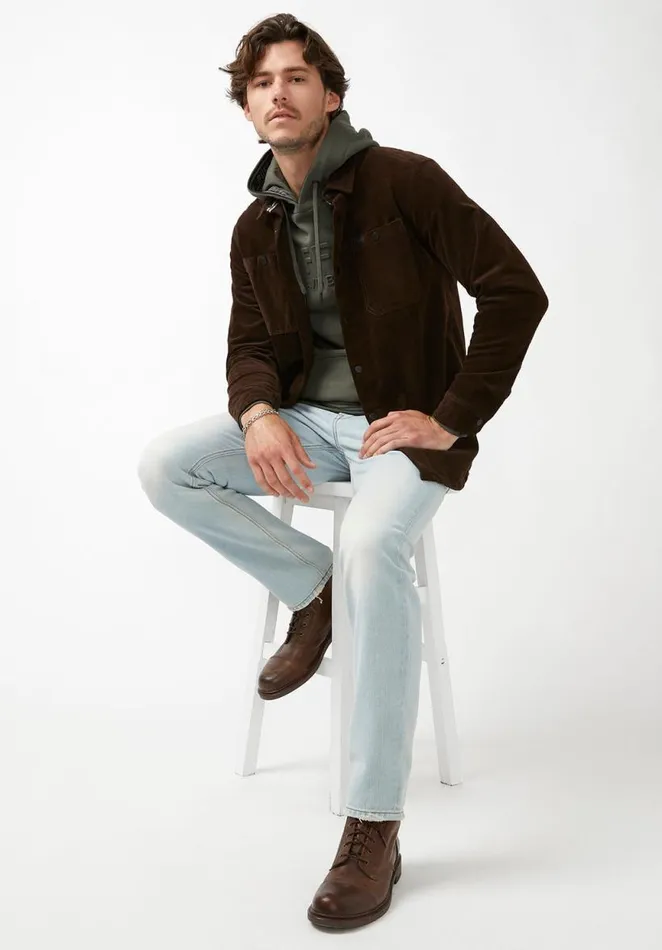 Men Jafar Chocolate Men039s Shirt Jacket Chocolate Buffalo David Bitton Jackets